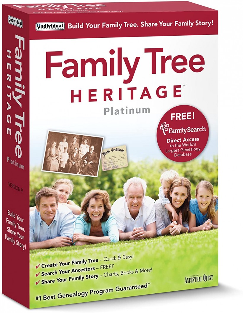  Individual Software Family Tree Heritage Platinum 9