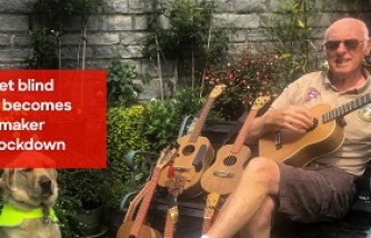 Blind army veteran grandpa took up a new hobby: Creating ukuleles from scratch