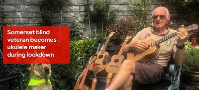 Blind army veteran grandpa took up a new hobby: Creating ukuleles from scratch