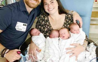A Couple Realized They Were Pregnant With Quadruplets Weeks After Adopting Four Kids