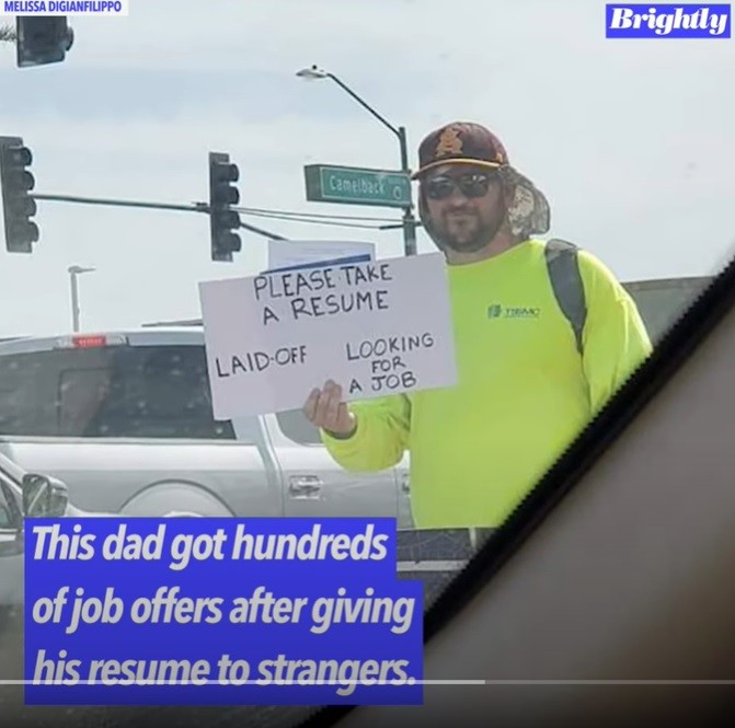 arizona dad, hundreds of job offers, resume