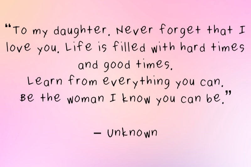 Inspirational mom and daughter quote