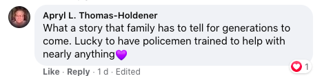 Comment at the police's Facebook post