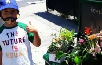 8-year-old boy started business, now his family owns house and car, 8-year-old boy helped family buy house and car, boy helped family moved from the sheds to an apartment, boy started selling plants