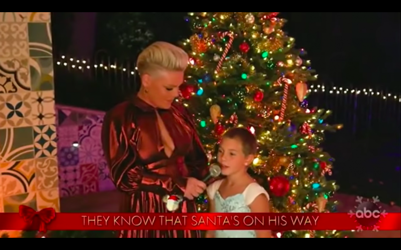 Pink and daughter duet at the Disney Family Singalong special