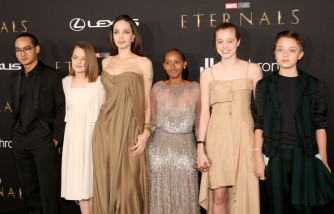 Angelina Jolie Proudly Says Her Children Recycled Her Clothes for the 'Eternals' Premiere