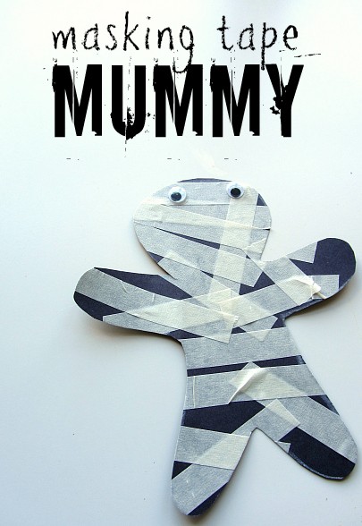 Easy Masking Tape Mummy