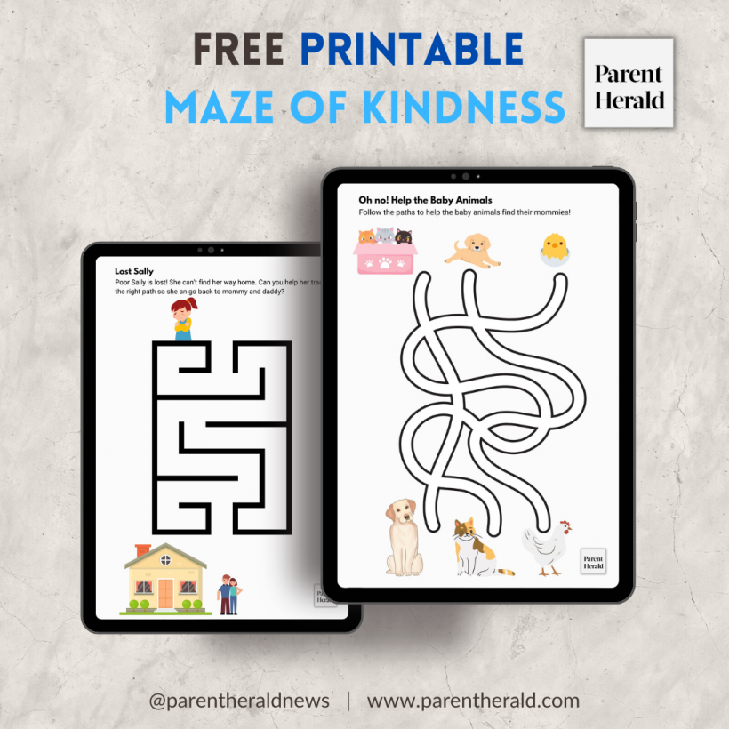 Free Printable Maze of Kindess