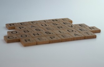 brown wooden blocks on white table