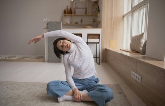 Girl doing stretching