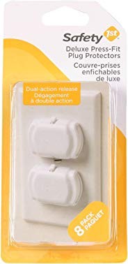Safety 1st Deluxe Press Fit Outlet Plugs, 8 Plug Covers