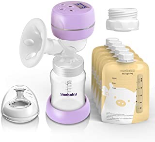 Electric Breast Pump, Portable Milk Pump with Massage Mode and Adjustable Suction Levels