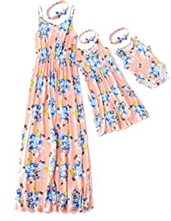 IFFEI Mommy and Me Dress Spaghetti Strap Casual Sundress