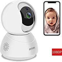 Peteme Baby Monitor 1080P Home Wifi Security Camera Sound/Motion