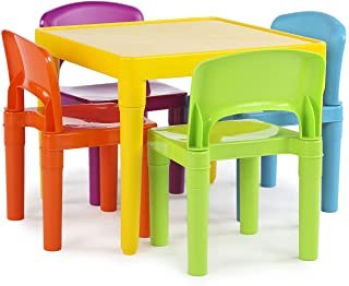 Tot Tutors Kids Plastic Table and 4 Chairs Set