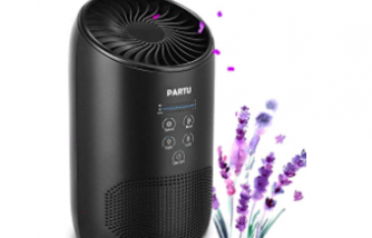 PARTU HEPA Air Purifier - Smoke Air Purifiers for Home with Fragrance Sponge - 100% Ozone Free, Lock Set, Eliminates Smoke, Dust, Pollen, Pet Dander