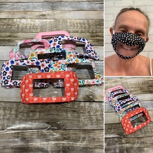 Deaf Mother Created Face Masks with Plastic Window for the Deaf