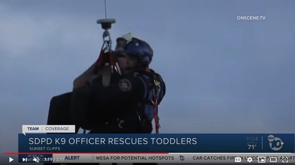 Officer Bravely Jumped Off Cliff to Save Two-Year-Old Twins  [Father Drove Them to Fall]