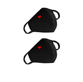 Fashion Cute Heart Face Protection - Unisex Cotton Dustproof Mouth Protection - Reusable Warm Windproof for Outdoor Activities