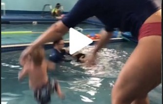 Viral Video: Baby Tossed into the Swimming Pool by the Instructor 